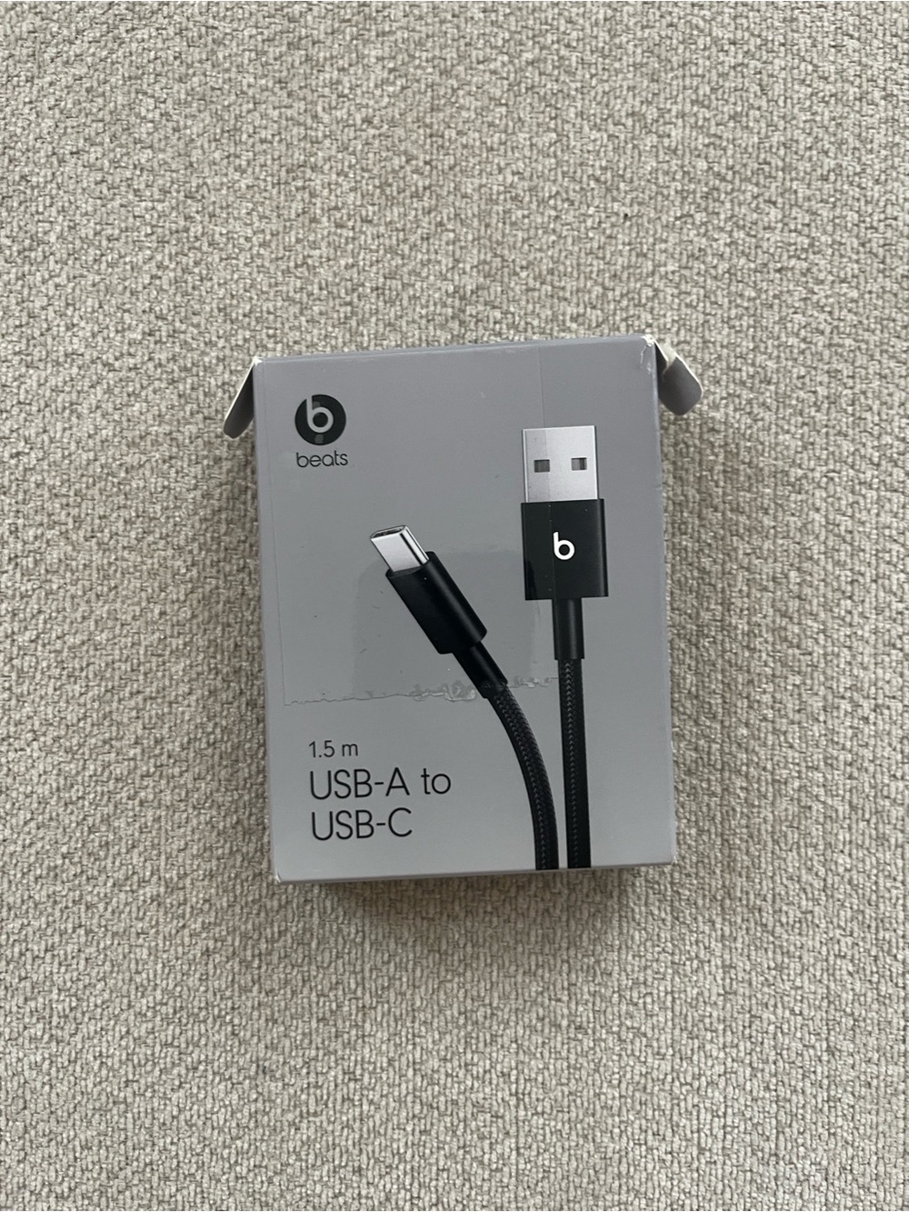 Beats by Dre Black USB-A to USB-C Braided Cable (1.5m)